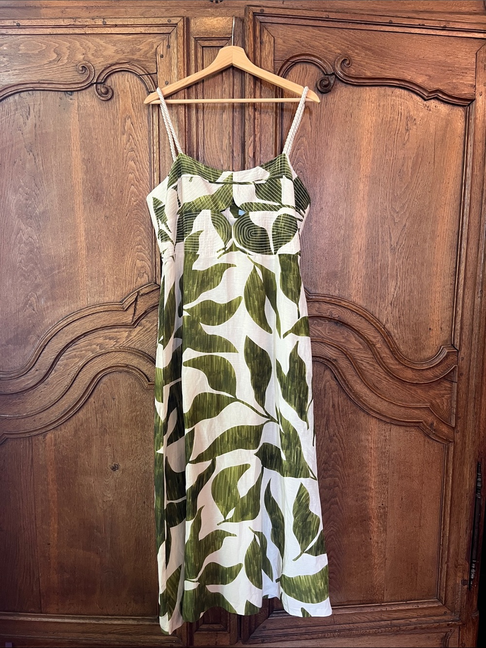Antonio Melani M.G. Style Finley Linen Blend Sweetheart Neck Maxi Dress NWT - Picture 3 of 10
